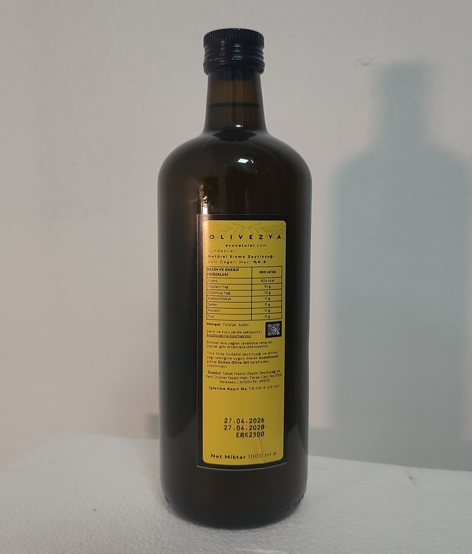 Olivezya Erken Hasat Soğuk Sıkım Zeytinyağı 1 litre