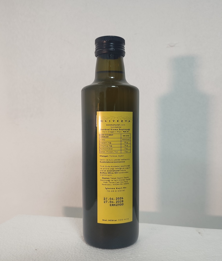 Olivezya Erken Hasat Soğuk Sıkım Zeytinyağı 500 ml